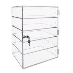 Acrylic Locking Cabinet w 4 Adjustable Shelves - 15.5